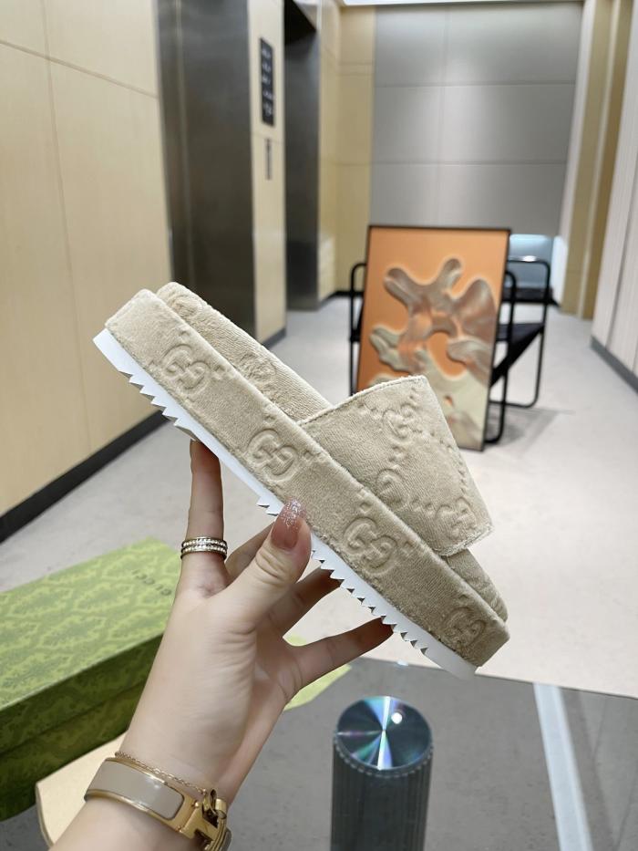 Gucci GG velvet slippers