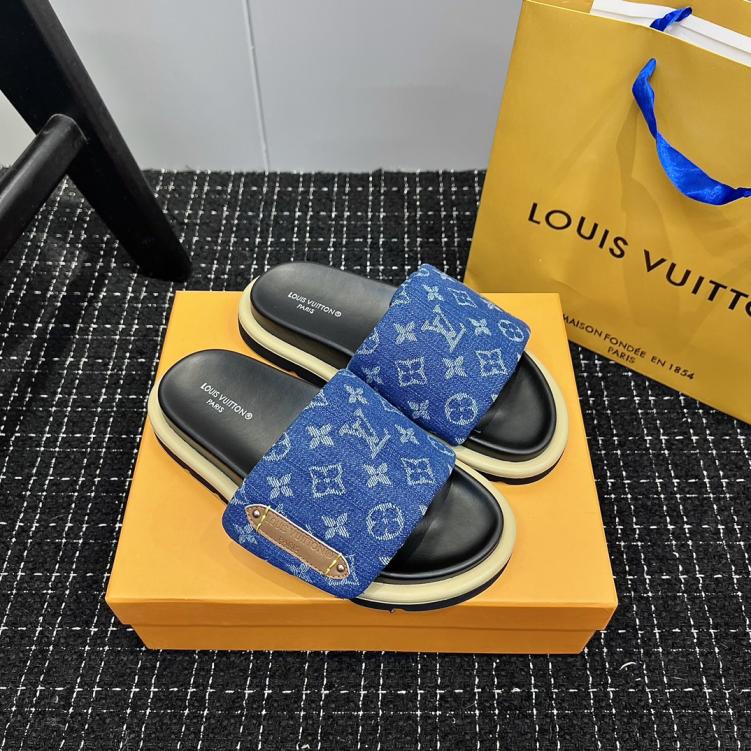 LV Louis Vuitton Men unisex slippers