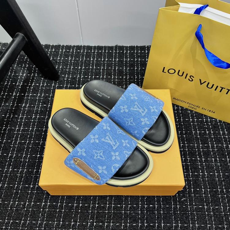 LV Louis Vuitton Men unisex slippers