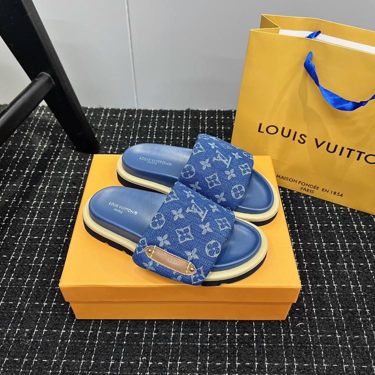 LV Louis Vuitton Men unisex slippers
