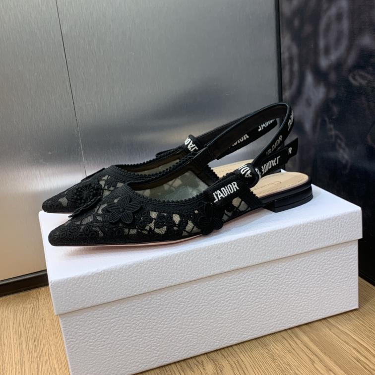 J‘ADIOR Dior 2024 D-Lace Macrame heel shoes