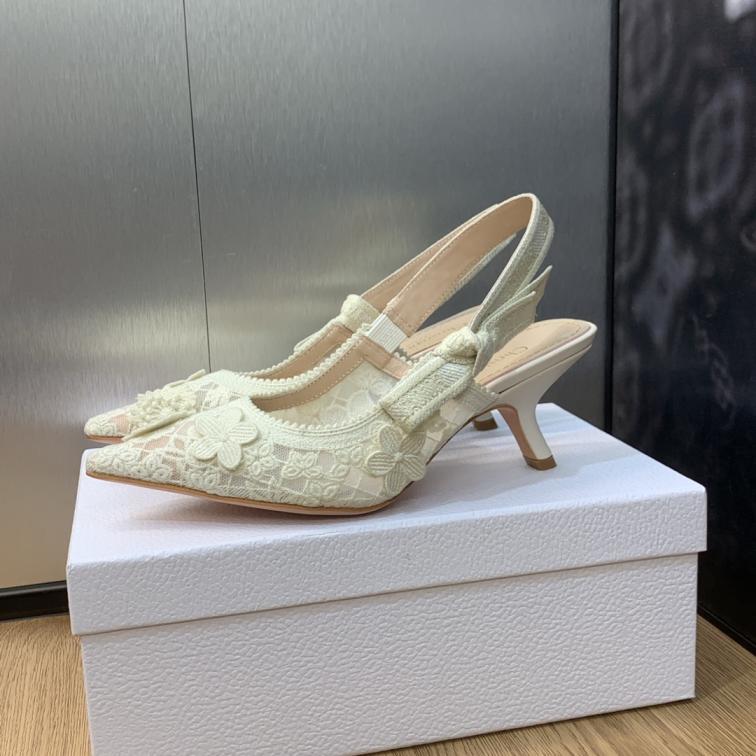 J‘ADIOR Dior 2024 D-Lace Macrame heel shoes