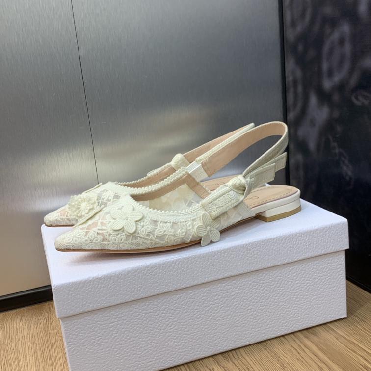 J‘ADIOR Dior 2024 D-Lace Macrame heel shoes