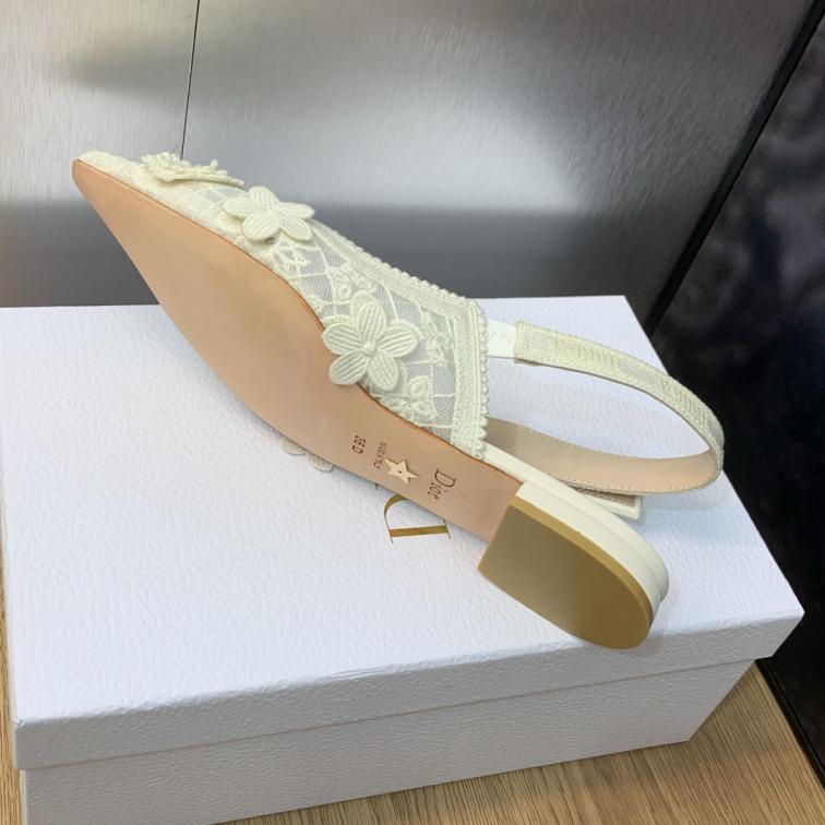 J‘ADIOR Dior 2024 D-Lace Macrame heel shoes
