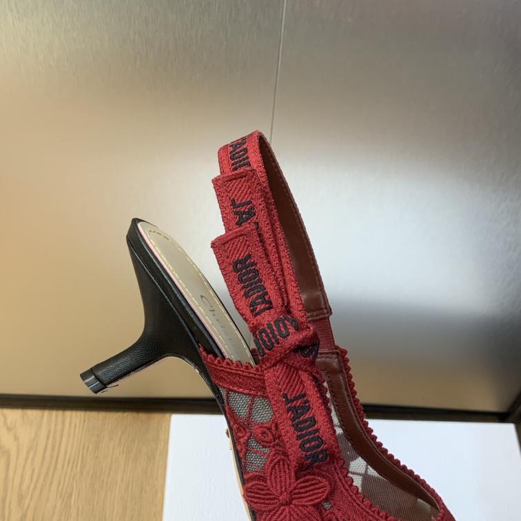 J‘ADIOR Dior 2024 D-Lace Macrame heel shoes