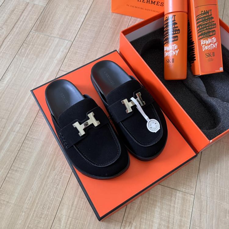 HERMES H slippers 134235