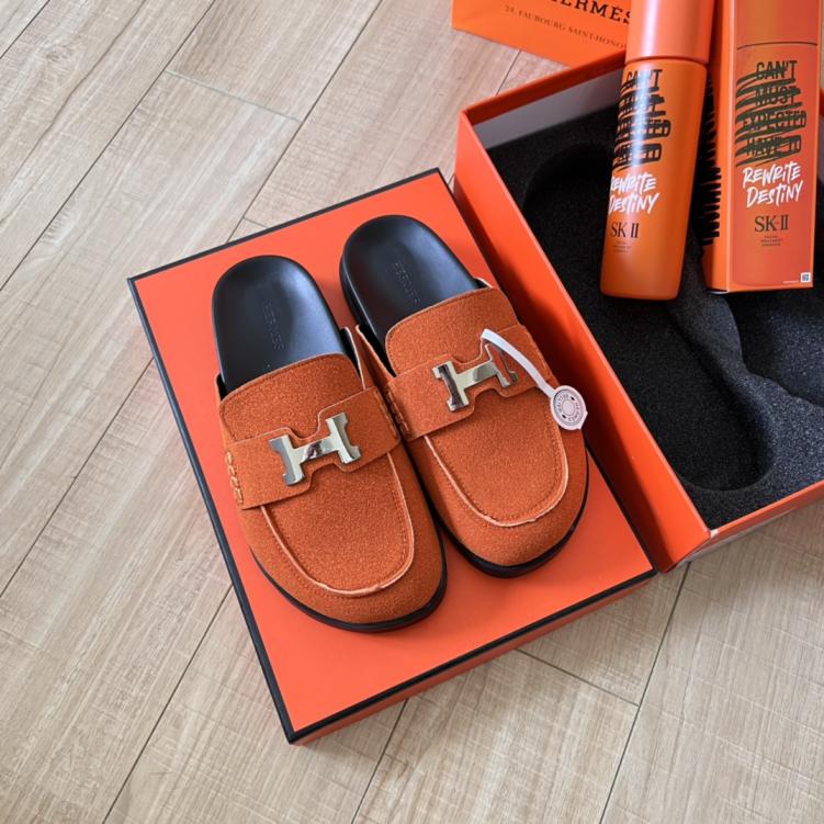 HERMES H slippers 134234