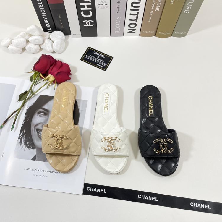 CHANEL CC flat slippers 134377