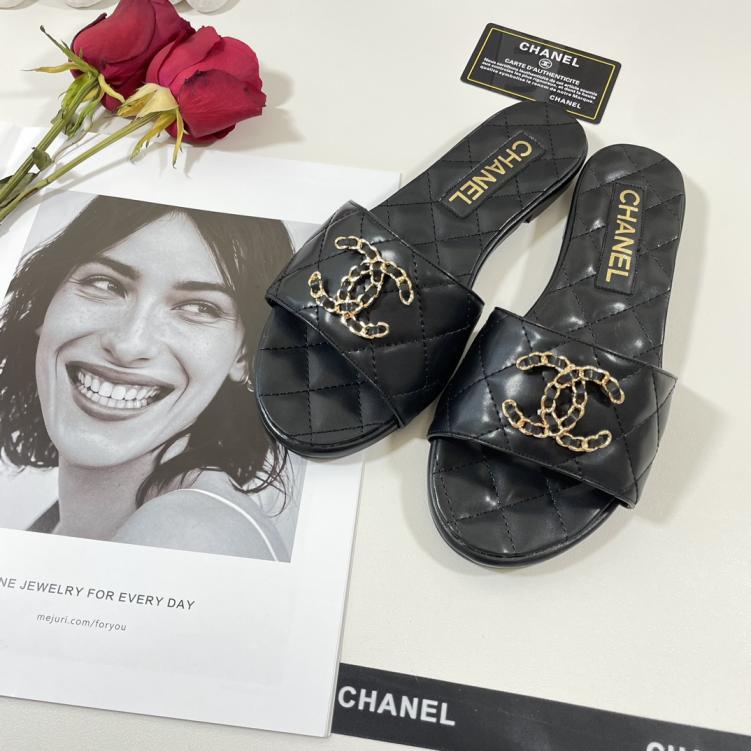 CHANEL CC flat slippers 134377