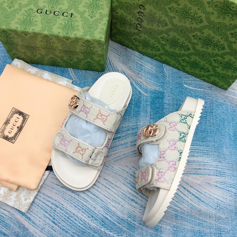GUCCI 2024 new crystal women slippers