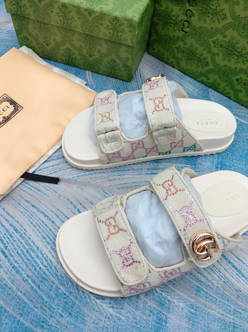 GUCCI 2024 new crystal women slippers