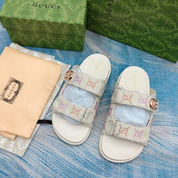 GUCCI 2024 new crystal women slippers
