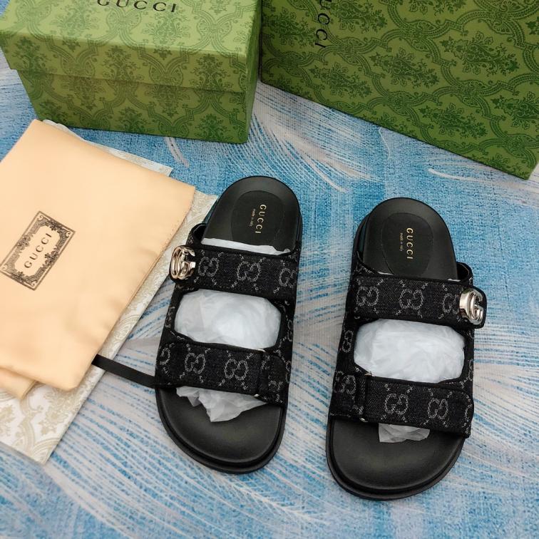 GUCCI  2024 new black denim slippers