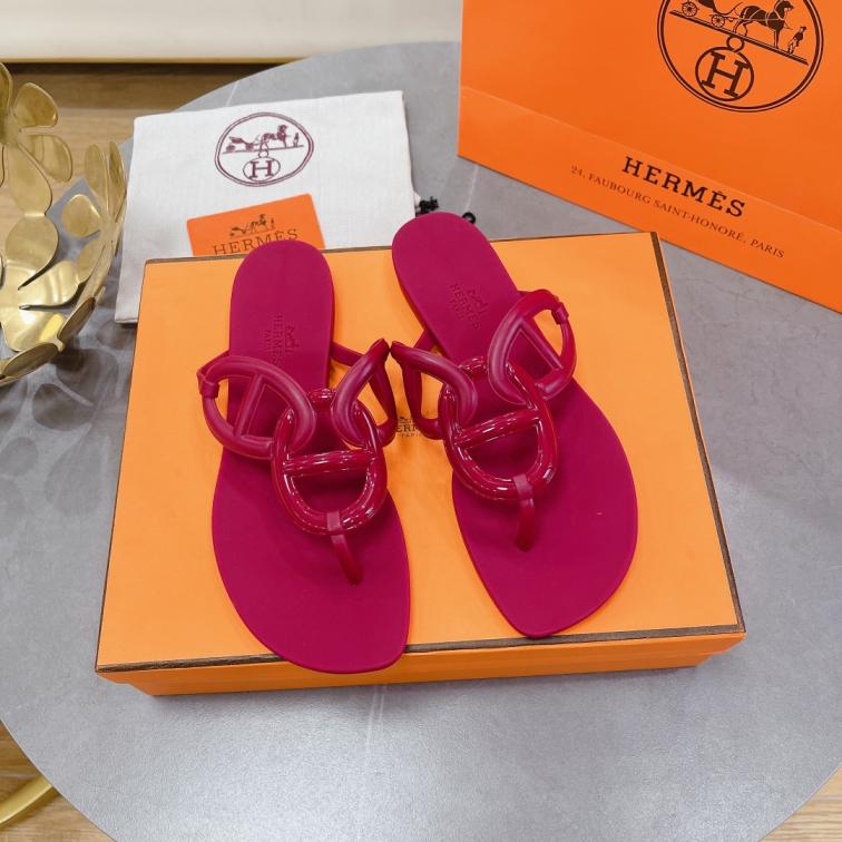 HERMES summer saddle Slippers