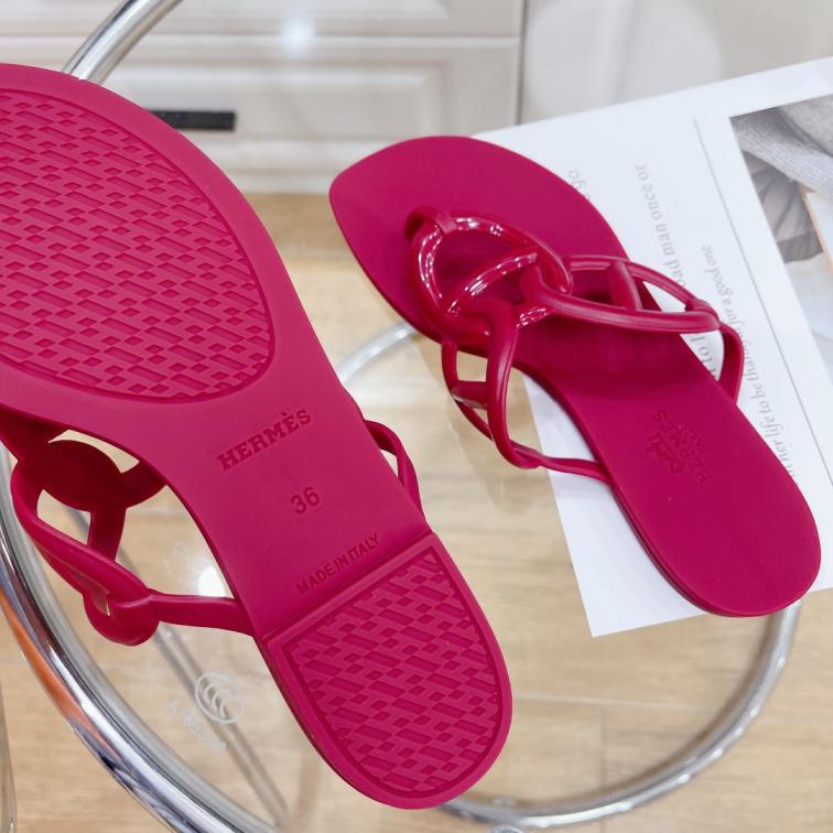 HERMES summer saddle Slippers