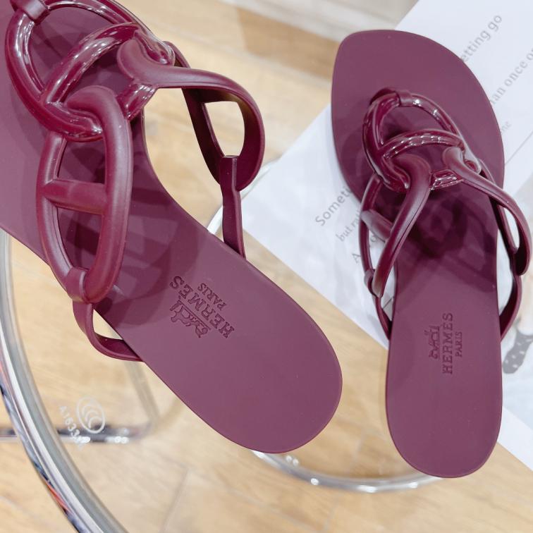 HERMES summer saddle Slippers