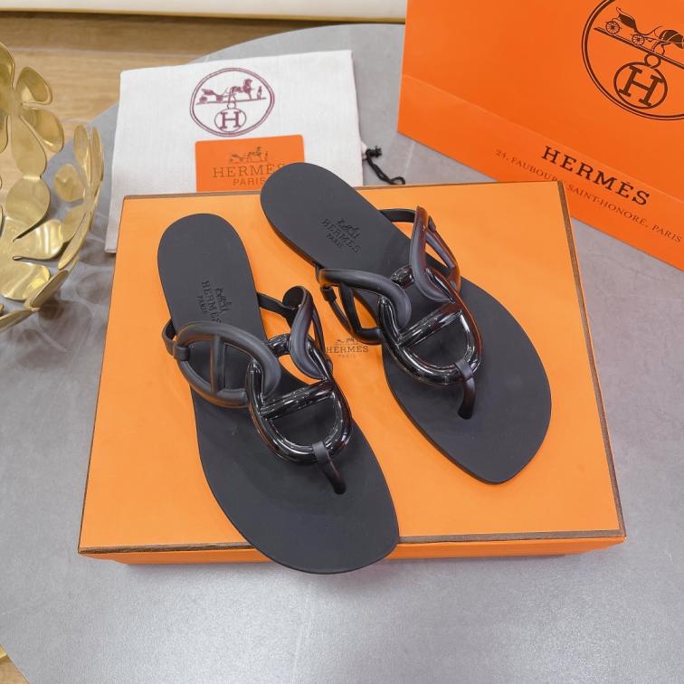 HERMES summer saddle Slippers