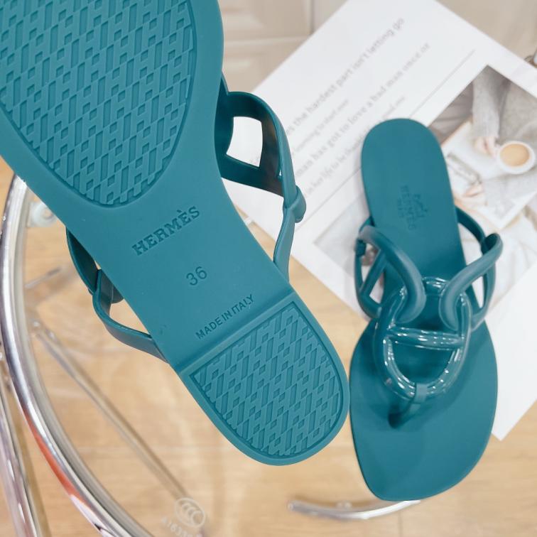 HERMES summer saddle Slippers