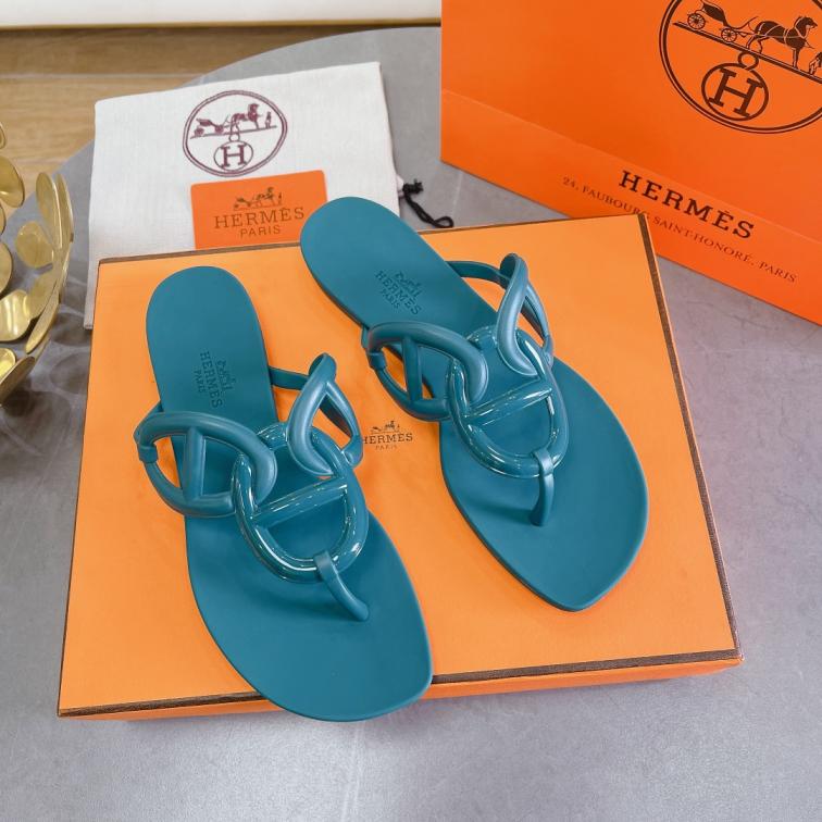 HERMES summer saddle Slippers