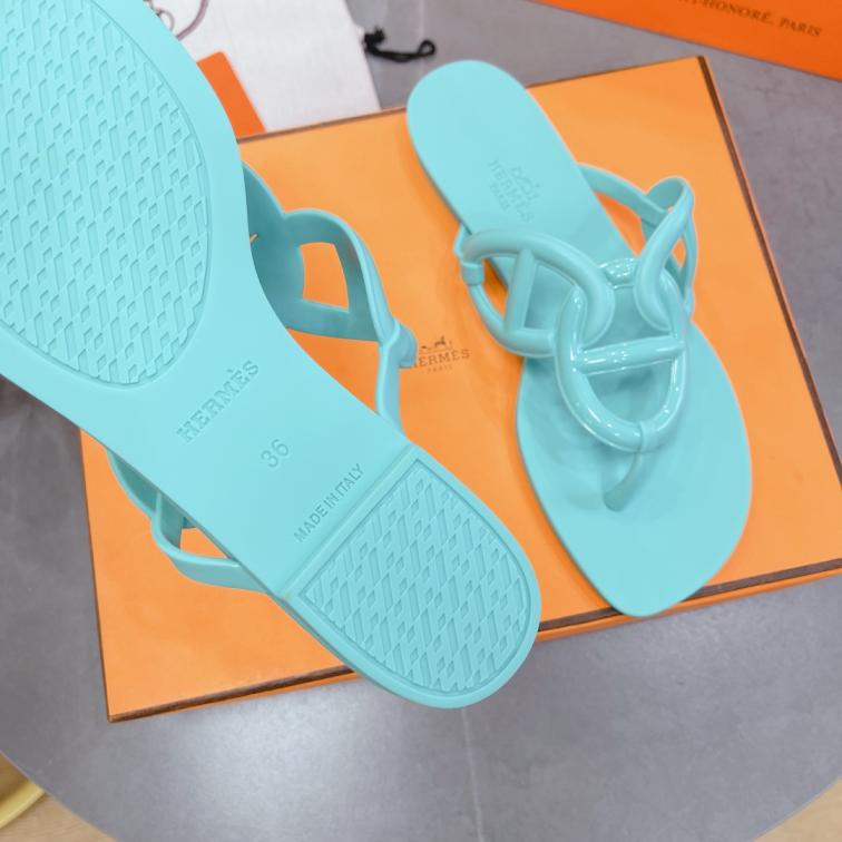 HERMES summer saddle Slippers