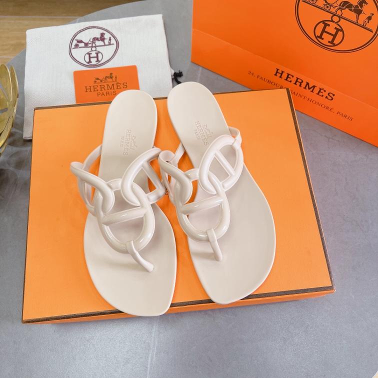 HERMES summer saddle Slippers