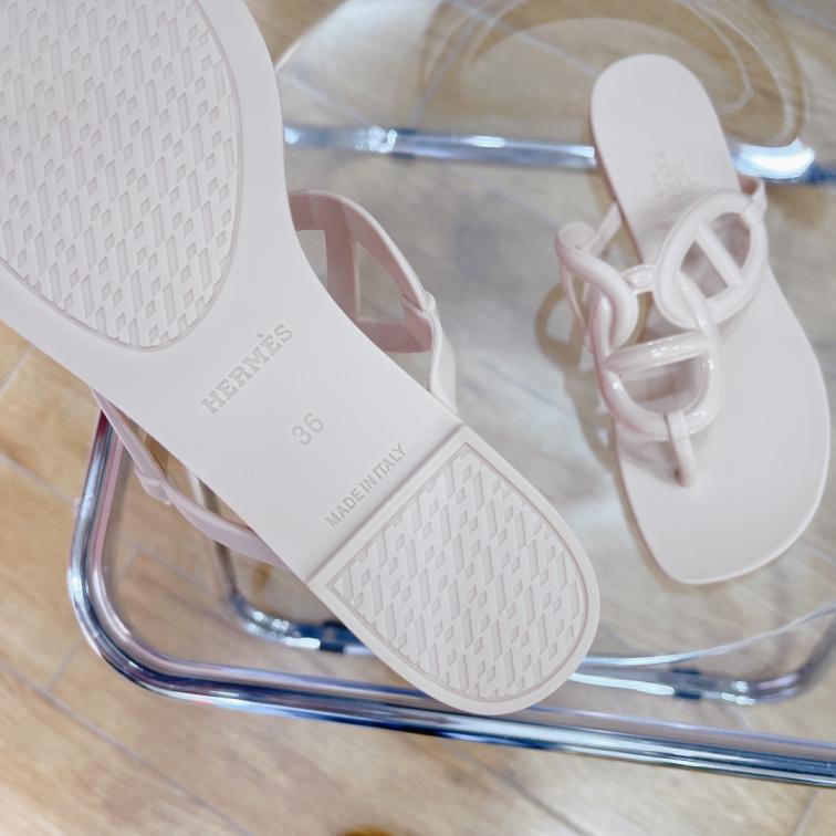 HERMES summer saddle Slippers