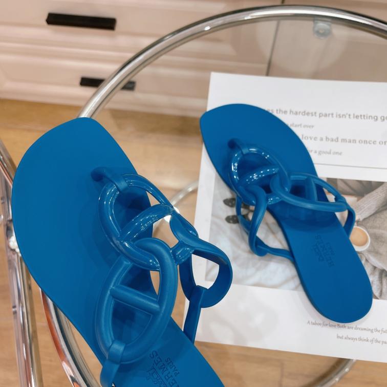 HERMES summer saddle Slippers