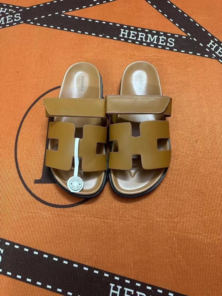 Hermes H flat slippers