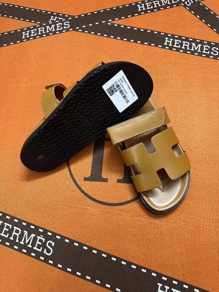 Hermes H flat slippers