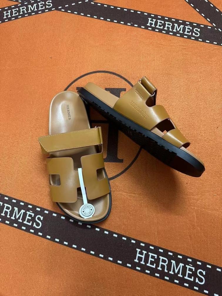 Hermes H flat slippers