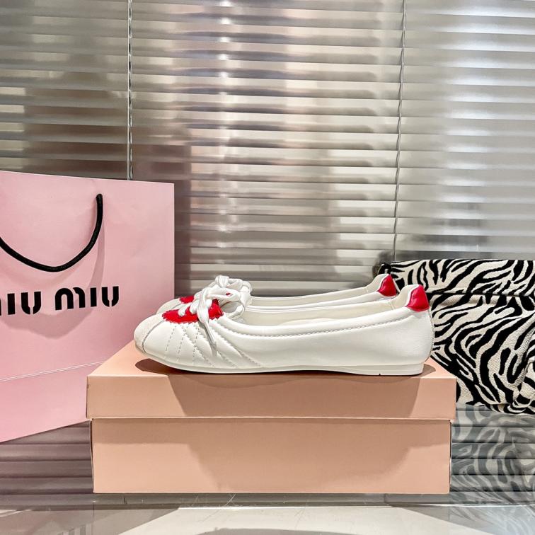MIUMIU 2024 new lambskin flat shoes