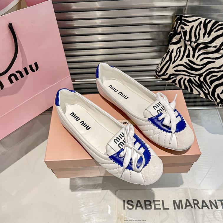 MIUMIU 2024 new lambskin flat shoes