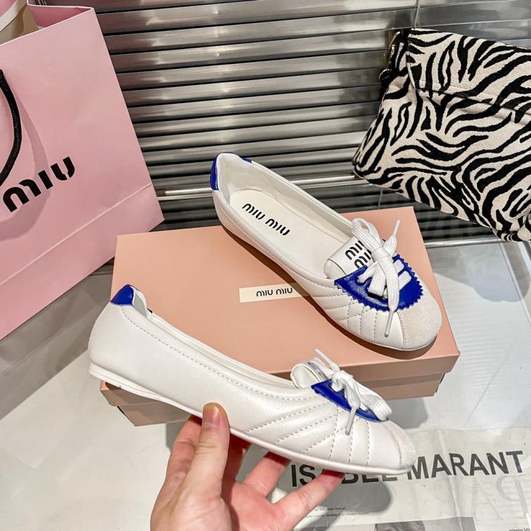 MIUMIU 2024 new lambskin flat shoes