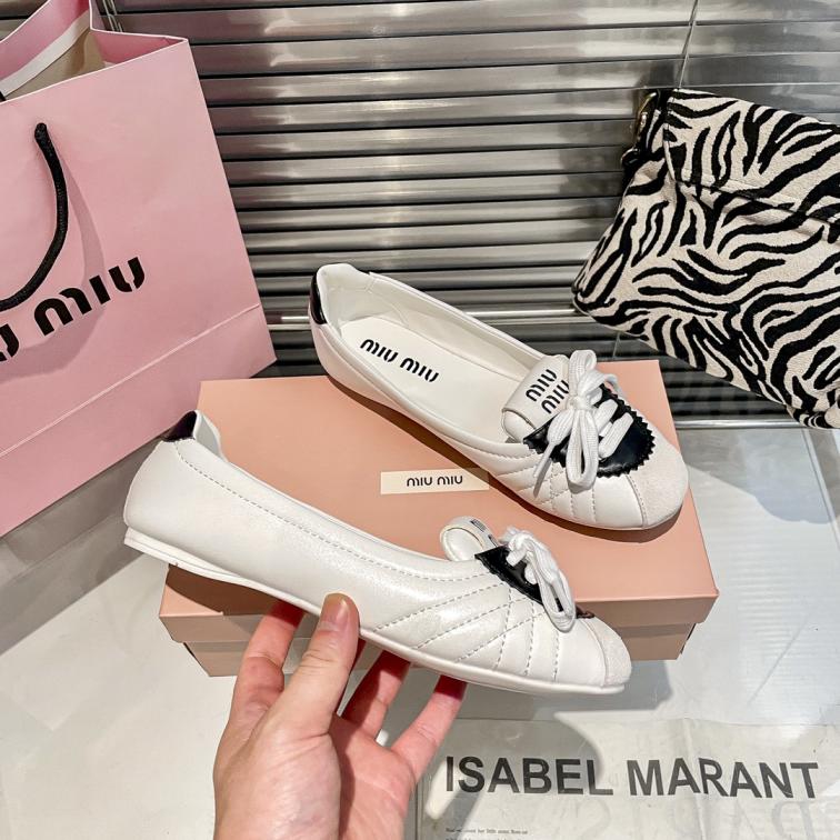 MIUMIU 2024 new lambskin flat shoes