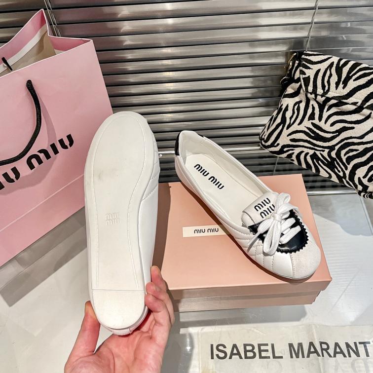MIUMIU 2024 new lambskin flat shoes