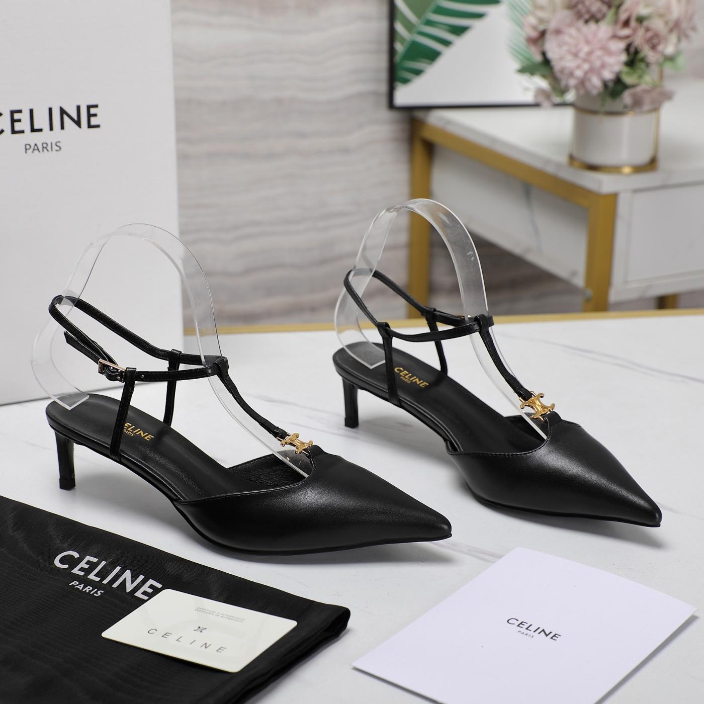 Celine heel sandals elegant lady shoes