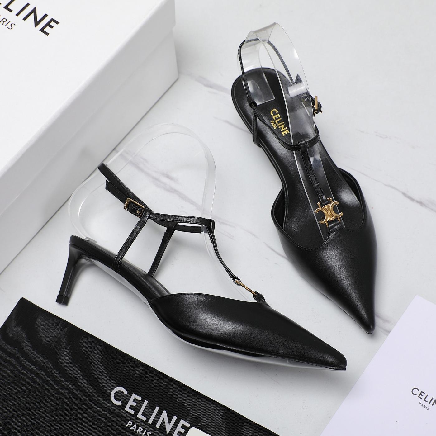 Celine heel sandals elegant lady shoes
