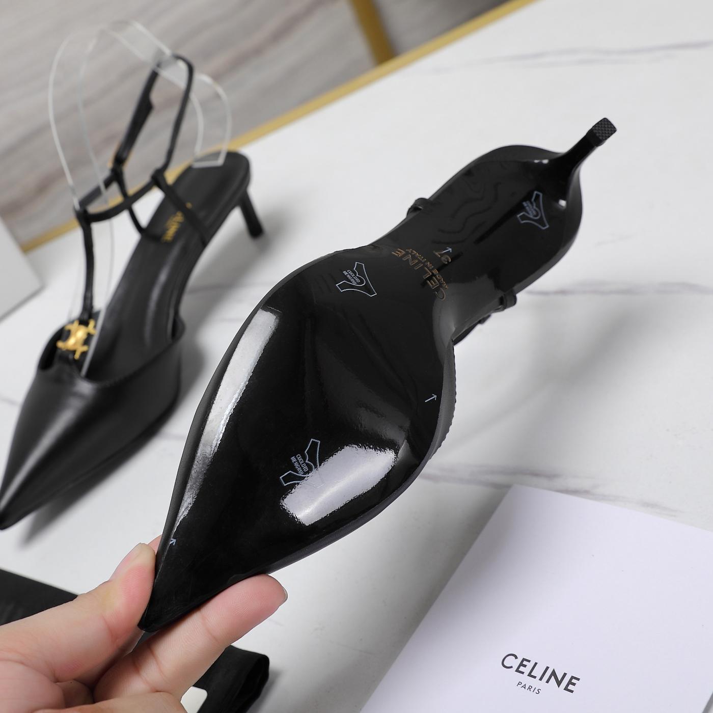 Celine heel sandals elegant lady shoes