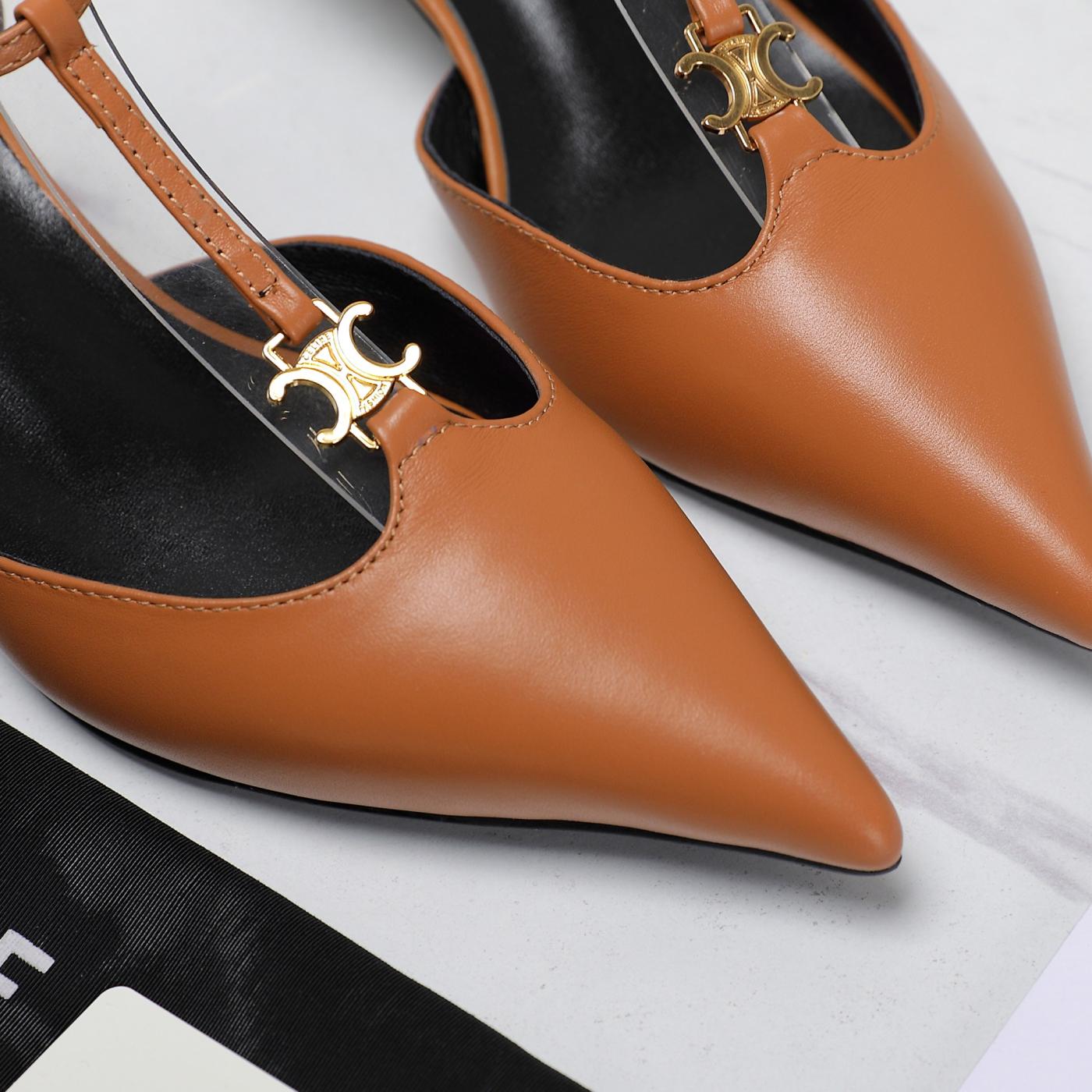 Celine red vintage sandals elegant lady shoes