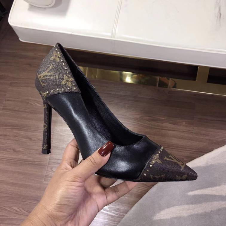 LV Louis vuitton Cowskin heel shoes