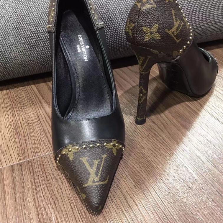 LV Louis vuitton Cowskin heel shoes