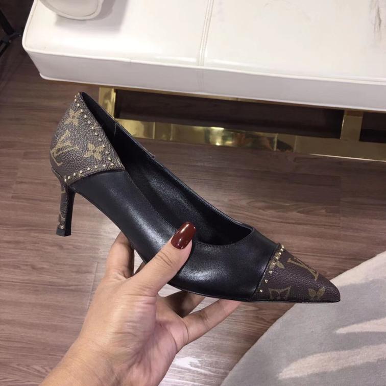 LV Louis vuitton Cowskin heel shoes