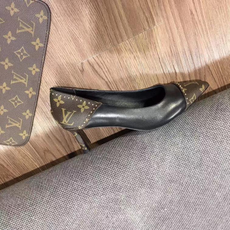 LV Louis vuitton Cowskin heel shoes