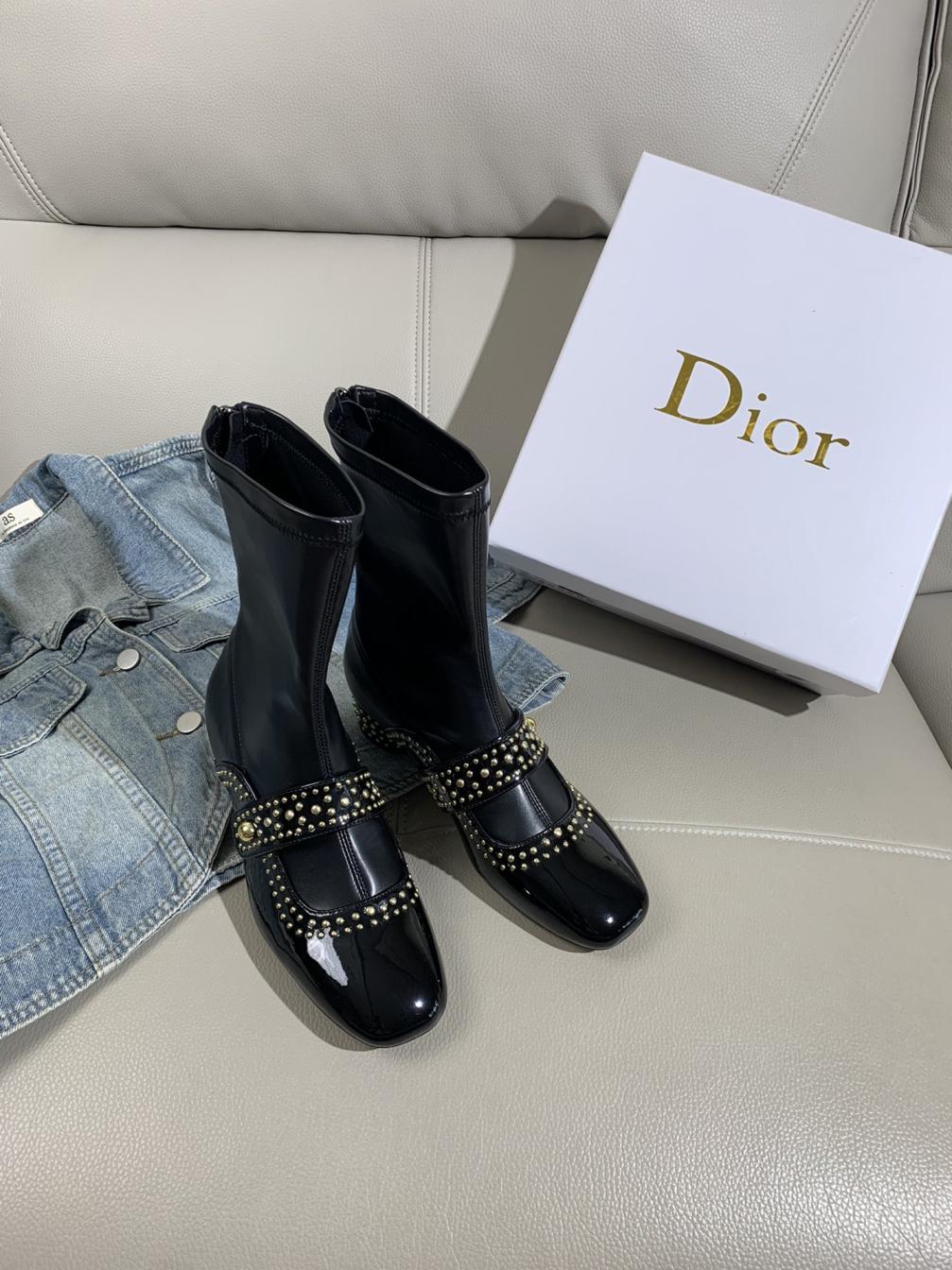 Dior PUNK rivet leather boots