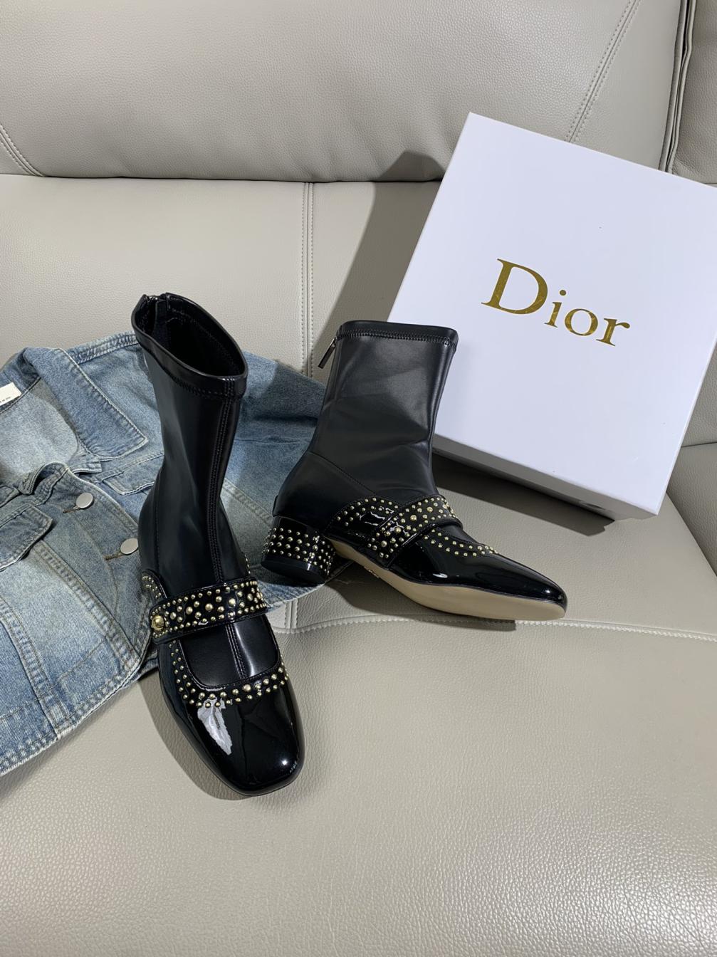 Dior PUNK rivet leather boots
