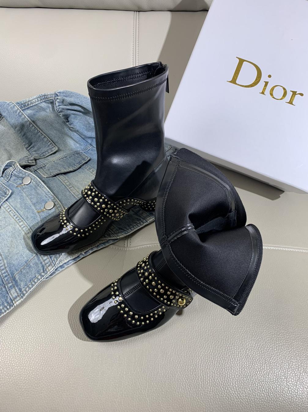 Dior PUNK rivet leather boots