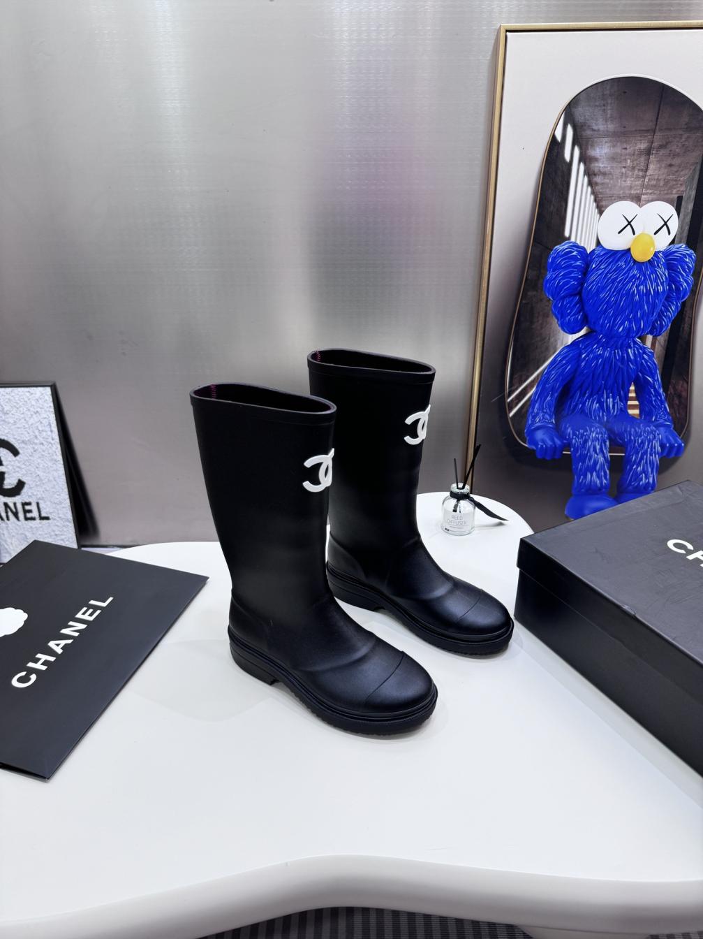 Chanel Rubber rain boots