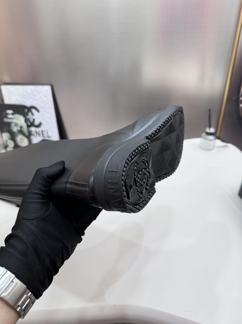 Chanel Rubber rain boots