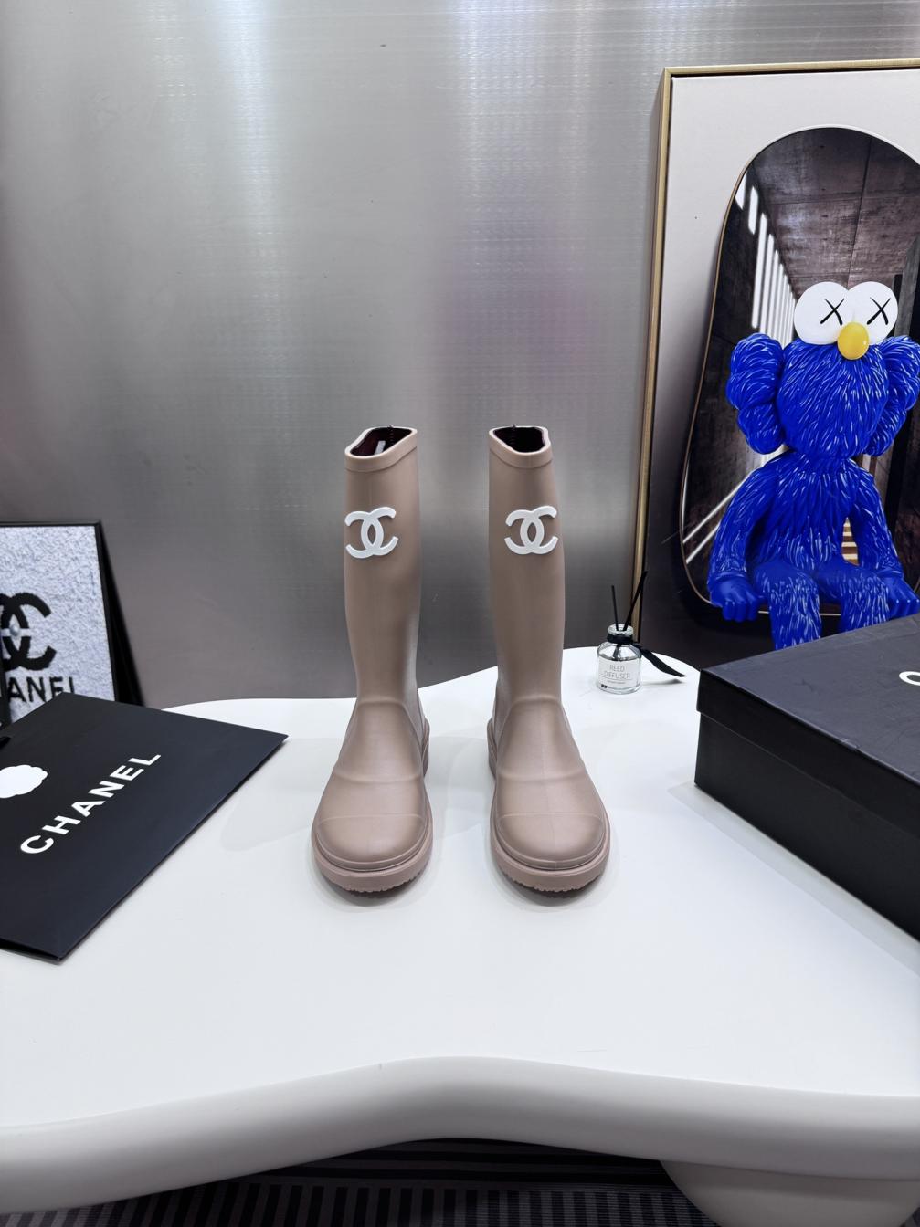 Chanel Rubber rain boots