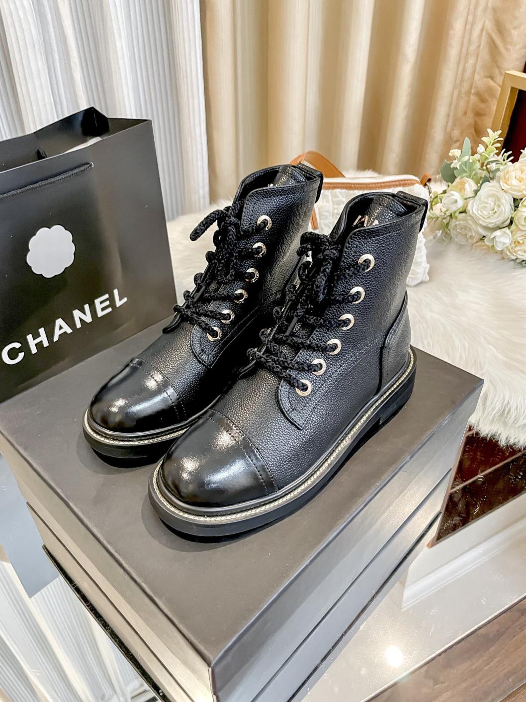 Chanel leather boots